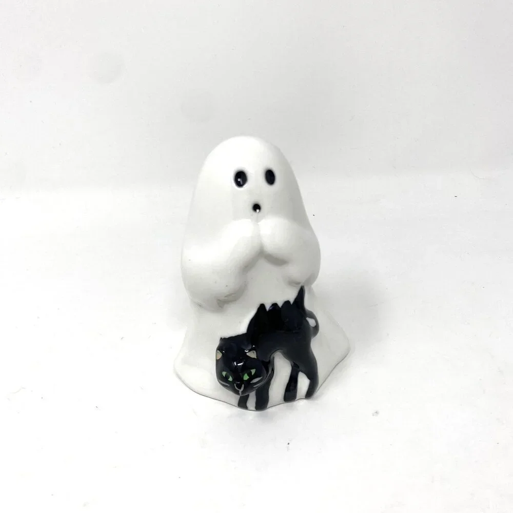 Ghost Cat Ceramic Decorative Sculpture Hyde and EEK! Boutique™ Off-White
